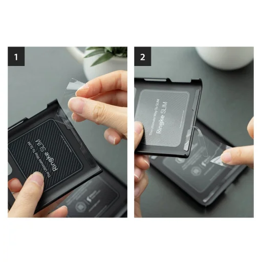 Samsung Galaxy Z Flip Ringke Folio Signature valódi bőr tok vállpánttal fekete (FOSG0001) - 10