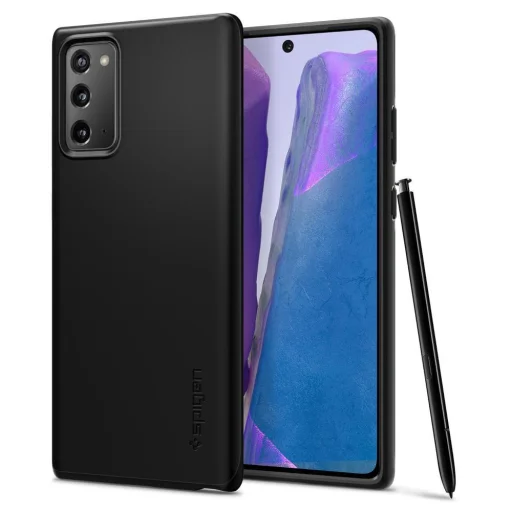 Spigen Thin Fit ultravékony tok Samsung Galaxy Note 20 fekete színben - 1