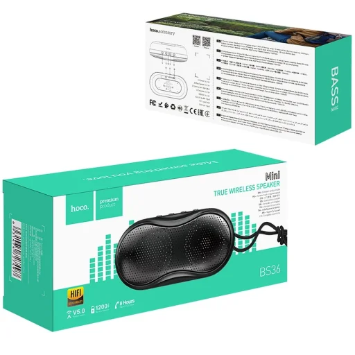 HOCO BS36 Hero vezeték nélküli bluetooth hangszóró fekete - 5