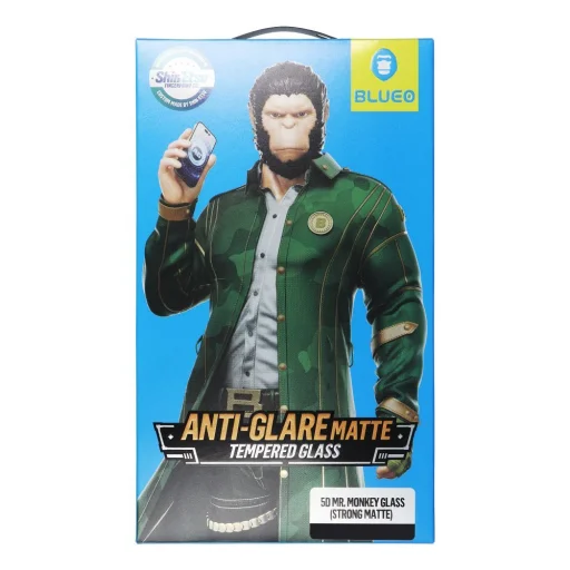 5D Mr. Monkey Glass - Apple iPhone XR/11 fekete (Strong Matte) üvegfólia - 1