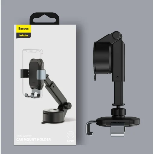Baseus Univerzállis Gravity autós telefon tartó fekete (SUYL-TK01) - 23