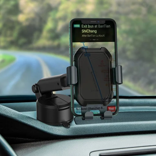 Baseus Univerzállis Gravity autós telefon tartó fekete (SUYL-TK01) - 12