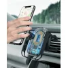 Baseus Rock Solid autós telefontartó elektromos zárhatósággal + 10 Qi vezeték nélküli töltéssel + szivargyújtós töltővel + USB kábellel fekete thumbnail