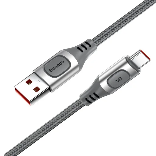 Baseus USB - USB Type C kábel Quick Charge, Power Delivery 5A 1m ezüst (CATSS-A0S) - 5