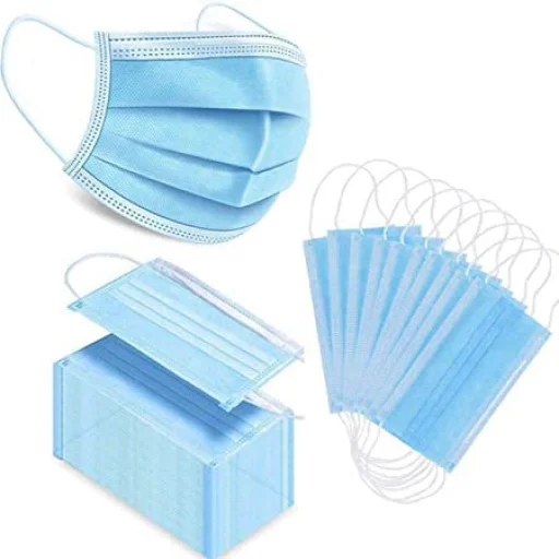 Három rétegű Orvosi, Sebészi orr- és szájmaszk csomag 50 db (59946) - 2