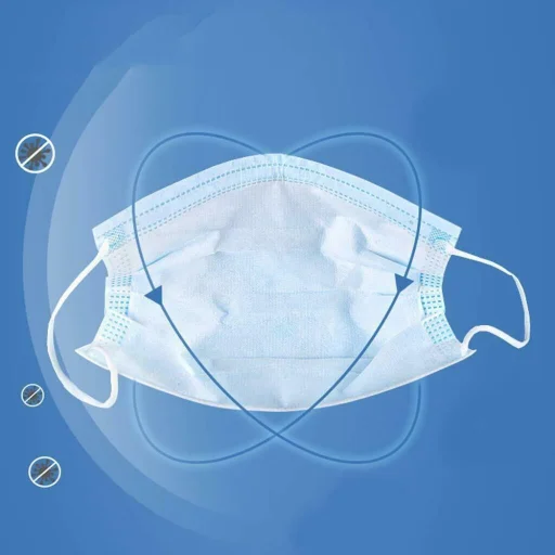 Három rétegű Orvosi, Sebészi orr- és szájmaszk csomag 50 db (59946) - 3