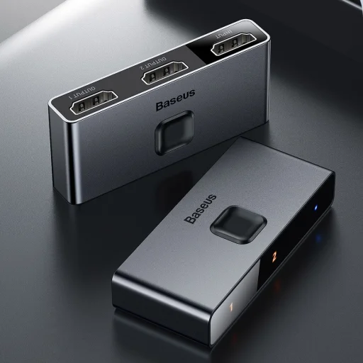 Baseus kétirányú HDMI - 2x HDMI splitter elosztó switcher 4K / 30 Hz szürke (CAHUB-BC0G) - 20