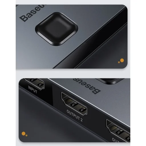 Baseus kétirányú HDMI - 2x HDMI splitter elosztó switcher 4K / 30 Hz szürke (CAHUB-BC0G) - 22