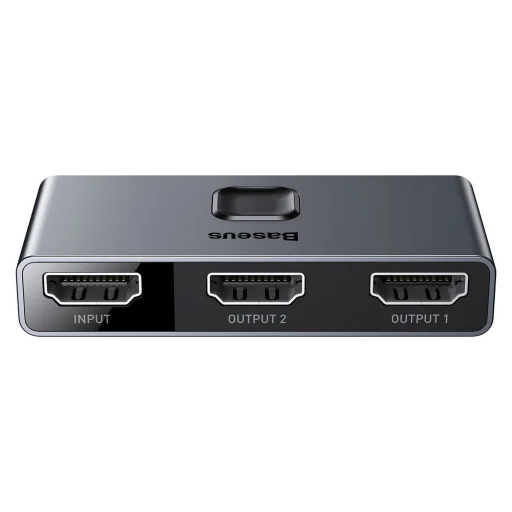 Baseus kétirányú HDMI - 2x HDMI splitter elosztó switcher 4K / 30 Hz szürke (CAHUB-BC0G) - 5