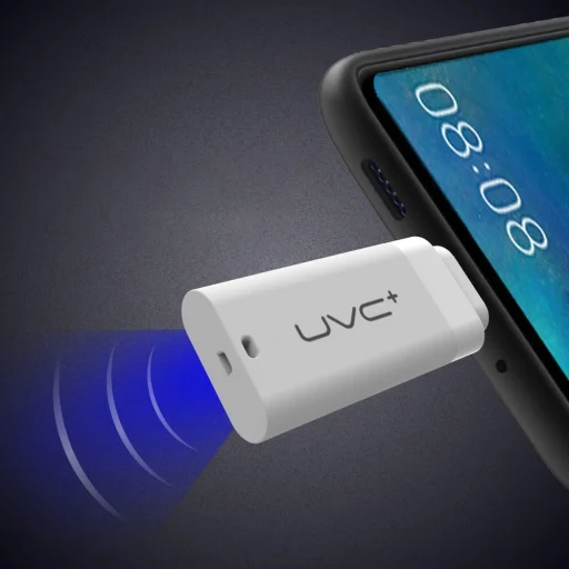 Mini UV UVC sterilizáló fertőtlenítő lámpa Type-C OTG fekete (60683) - 4