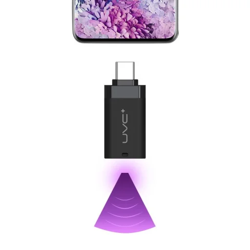Mini UV UVC sterilizáló fertőtlenítő lámpa Type-C OTG fekete (60683) - 1