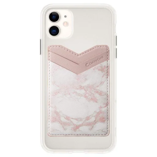 Sigen Cyrill Shine öntapadós hátlapi kártyatartó pink/márvány mintás - 2