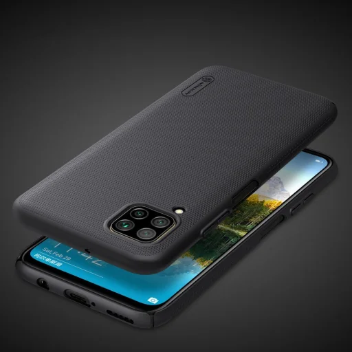 Nillkin Super Frosted Shield tok + kihajtható támaszték Huawei P40 Lite / Nova 7i / Nova 6 SE fekete - 13