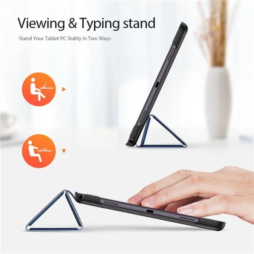 Samsung Galaxy Tab A7 10.4 T500/ T505 Dux Ducis Domo Tok Fekete - 2