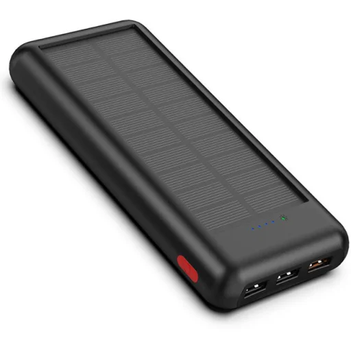 Allpowers AP-SC-004-BLA Napelemes töltő 1,5W + 24000mAh Powerbank fekete - 1