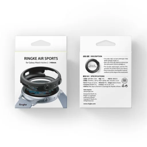 Ringke Air Sports gél TPU tok Samsung Galaxy Watch Active 2 44mm fekete (ASSG0002) - 10