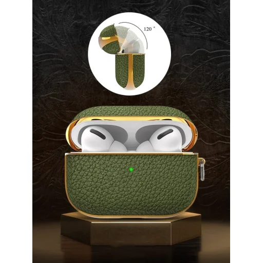 Kingxbar Bőr tok AirPods Pro 1/2 fekete - 6