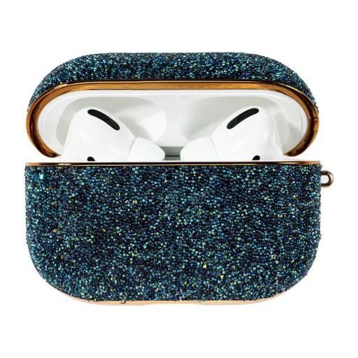 Kingxbar Crystal Fabric flitteres tok AirPods Pro 1/2 kék - 1
