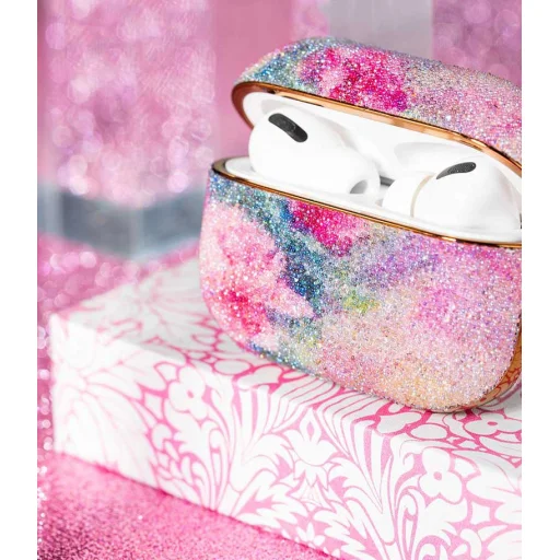 Kingxbar Rainbow flitteres tok AirPods Pro 1/2 ezüst - 9