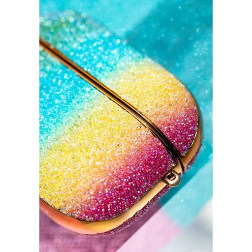 Kingxbar Rainbow flitteres tok AirPods Pro 1/2 ezüst - 5