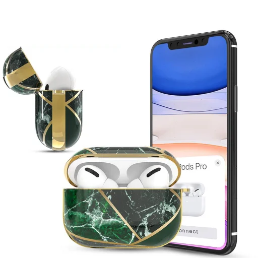 Kingxbar Jade AirPods Pro 1/2 tok fekete-zöld színben - 6