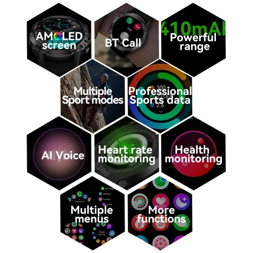 Blavec Okosóra M07 Raptor HD AMOLED (SWM07-B) fekete - 7