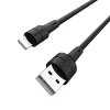 Borofone Kábel BX30 Szilikon - USB - Lightning - 2,4A 1 méter fekete thumbnail