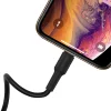 Borofone Kábel BX30 Szilikon - USB - Lightning - 2,4A 1 méter fekete thumbnail