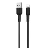 Borofone Kábel BX30 Szilikon - USB - Lightning - 2,4A 1 méter fekete thumbnail