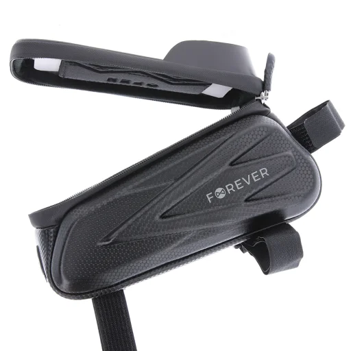 Vízálló kerékpár váztáska merev oldalakkal és telefontartóval Forever Outdoor fekete - 3