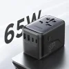 Joyroom JR-TCW02 65W utazó adapter univerzális EU/US/JP/AU/UK/CN - Fekete thumbnail