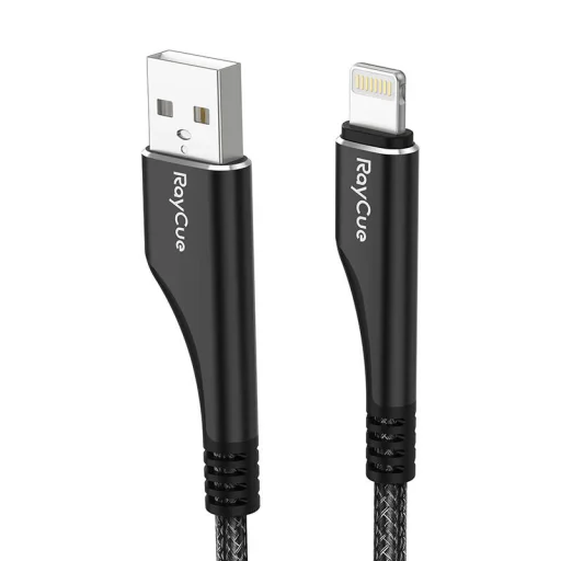 RayCue CA01 Lightning USB kábel 1.2m 2.4A (fekete) - 2