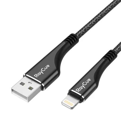 RayCue CA01 Lightning USB kábel 1.2m 2.4A (fekete) - 4