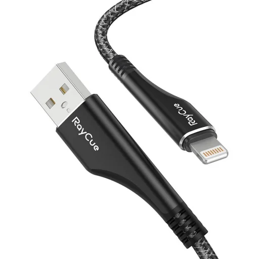 RayCue CA01 Lightning USB kábel 1.2m 2.4A (fekete) - 5