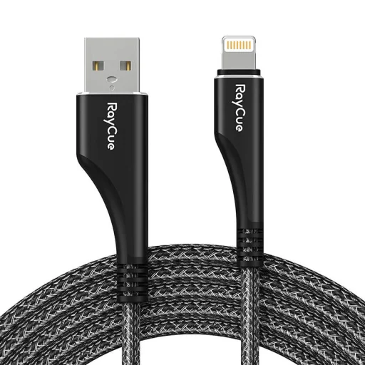 RayCue CA01 Lightning USB kábel 1.2m 2.4A (fekete) - 1