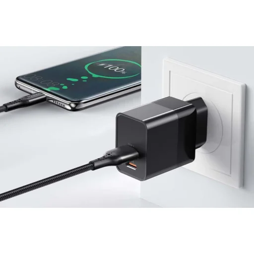 Mcdodo CH-1952 USB + USB-C fali töltő, 20W + USB-C - Lightning kábel (fekete) - 4