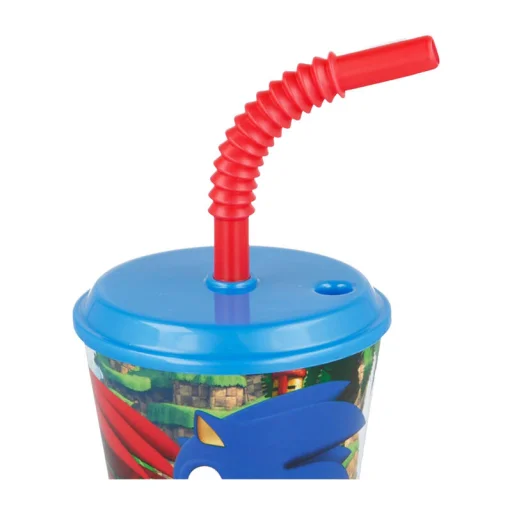 Gyermek Szívószálas Pohár STOR 40530 430 ml Sonic, a sündisznó (kék&piros) - 4
