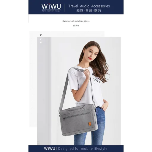 WiWU - Vízálló Laptop Hátitáska 14" Pioneer Pro - szürke - 4