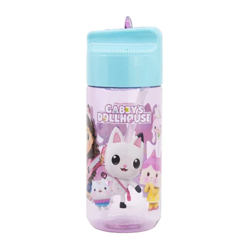 Szívószálas kulacs gyerekeknek STOR 21236 430 ml Gabi babaháza (rózsaszín és kék) - 1