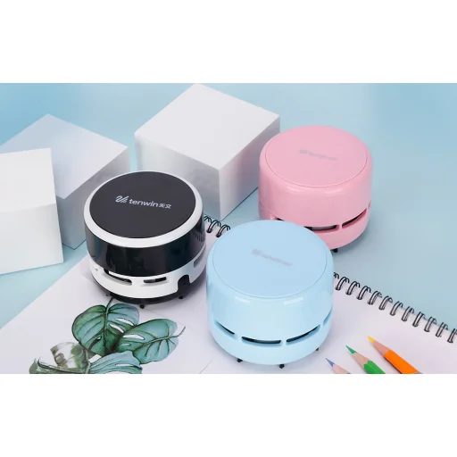 Mini porszívó asztali tisztító vezeték nélküli Tenwin 8050-1 elemes (fekete) - 6