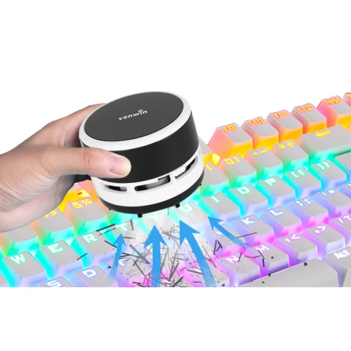 Mini porszívó asztali tisztító vezeték nélküli Tenwin 8050-1 elemes (fekete) - 8