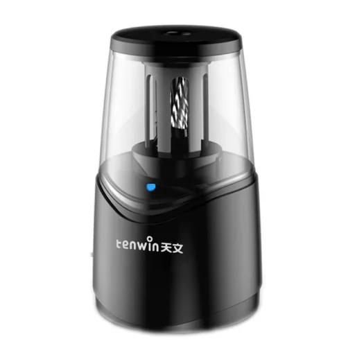 Újratölthető spirálpengés ceruzahegyező Tenwin 8010-1 micro USB (fekete) - 1