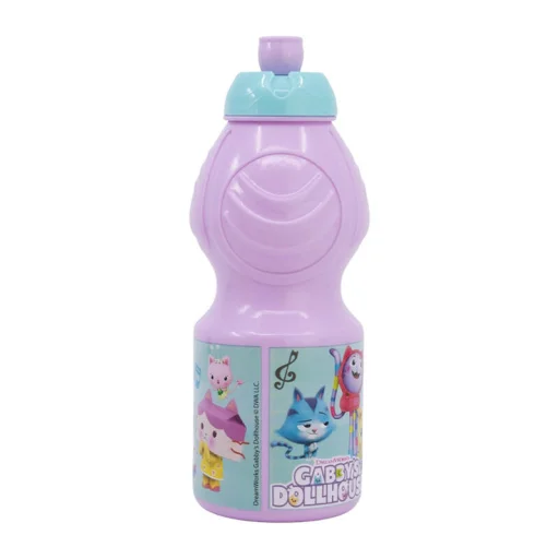 Sport kulacs gyerekeknek STOR 21232 400 ml Gabby macskaháza (rózsaszín) - 2
