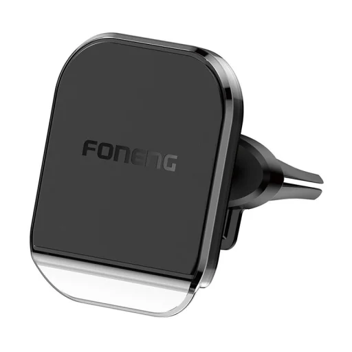 Foneng CP106 mágneses autós szellőzőrács telefontartó (Fekete) - 1