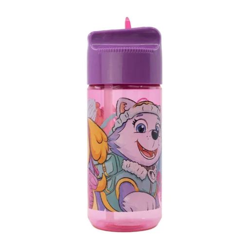 Water bottle with Straw for Kids STOR 74536 430 ml Mancs Őrjárat (rózsaszín) - 2