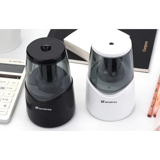 Újratölthető spirális pengés ceruzahegyező Tenwin 8010-2 micro USB (fehér) - 2