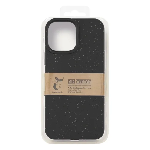 Eco Case tok iPhone 14 Plus-hoz, lebomló szilikon borítás, fekete tok - 3