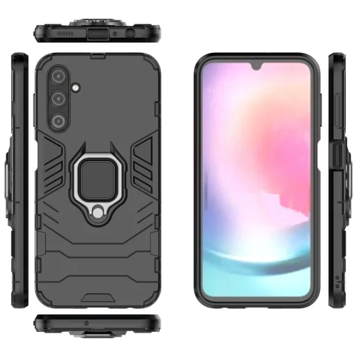 Ring Armor tok Samsung Galaxy A24 4G páncélozott tok mágneses tartógyűrű fekete - 3