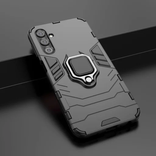 Ring Armor tok Samsung Galaxy A24 4G páncélozott tok mágneses tartógyűrű fekete - 6