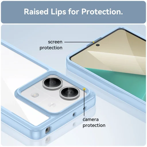 Outer Space fliptok gél kerettel, Xiaomi Redmi Note 13 5G - kék tok - 6